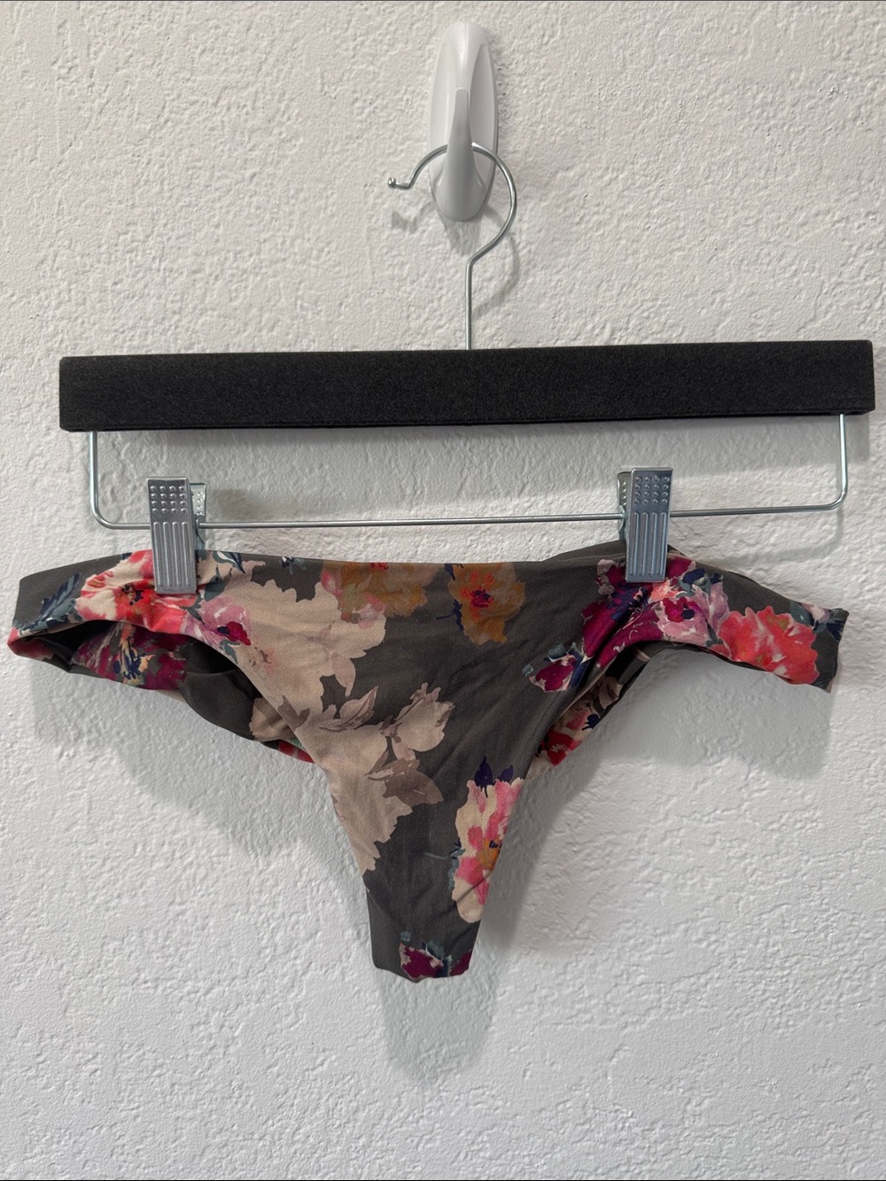 Boys + Arrows Clairee Floral Bikini Bottoms in Green with Pink Accents